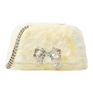 Self-portrait Женская мини-сумка через плечо из полиэстера кремово-желтого цвета