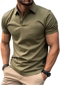 Футболка поло для мужчин henley с коротким рукавом