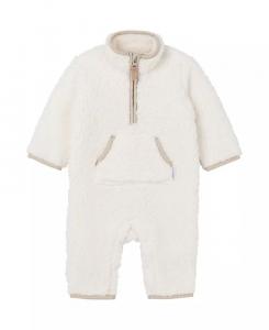 Флисовый комбинезон для девочек с полумолнией Gerber, слоновая кость/кремовый