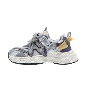 Нескользящие, износостойкие, дышащие, низкие детские кроссовки для повседневной носки. YeeHoO, бежевый/желтый