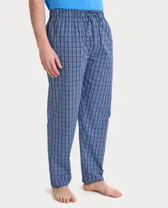 Длинные мужские пижамные брюки из синей ткани El Búho Nocturno, синий