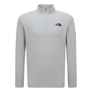 Футболка с длинными рукавами и застежкой-молнией The North Face  Basodino, азиатский размер, цвет «Светло-серый»