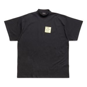 Футболка Balenciaga Post It T-Shirt Oversized 'Washed Black', черный