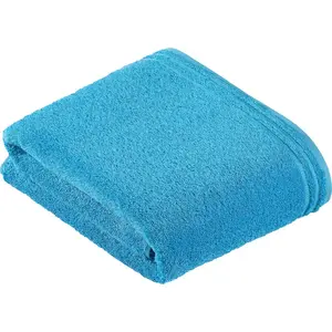 Полотенце Calypso Feeling с узкой каймой, 100% хлопок, веганское, однотонное Vossen, бирюзовый