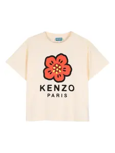 Футболка с принтом логотипа Kenzo Kids, нейтральный