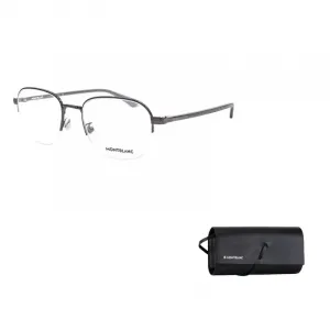 MONTBLANC Спортивная овальная оправа для очков Alloy Oval, Gunmetal