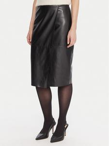 Юбка из искусственной кожи regular fit RI1LE012 Kaos, черный