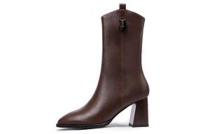 Rosa Bianca Женские полусапоги на каблуке 7,5 см коричневые, цвет Brown