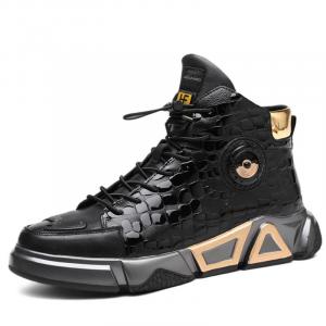 Devanro Короткие мужские ботинки Martin из натуральной кожи, черные