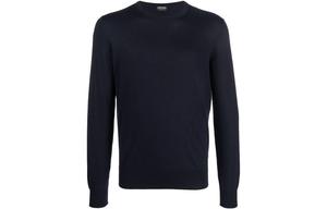 Джемпер с воротником-стойкой Zegna Ermenegildo Zegna, синий