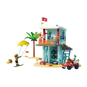 Детский конструктор Playmobil Watchtower With A Beach Car, мультиколор