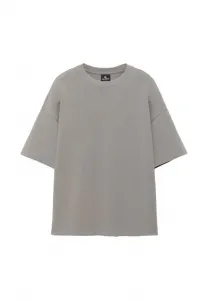 Базовая футболка с коротким рукавом из трикотажа. Pull&Bear, Light Grey