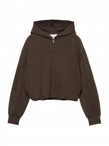 Pull&Bear Толстовка с молнией в шоколадном цвете