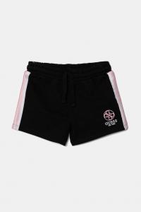 Хлопковые детские шорты Guess, черный