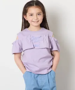 Футболка с оборками и открытыми плечами Avv, цвет Lavender