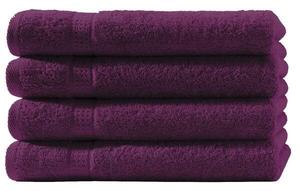 4 шт Набор полотенец One-Home Frottee 50x100 cm, 50x4x100 см, фиолетовый
