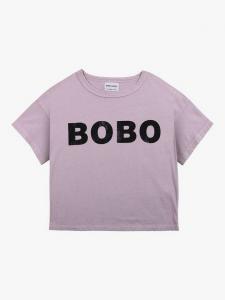 Детская футболка с логотипом из органического хлопкового микса Bobo Choses, Purple