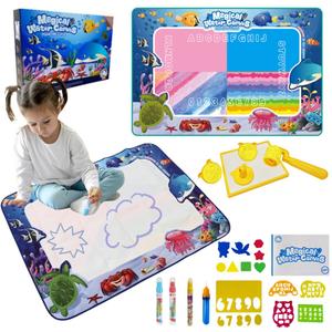 Водный коврик "Подводный мир" с роликом, штампами, маркерами, шаблоном Inna marka