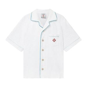 Рубашка Casablanca Tennis Stripe Towelling Shirt, White