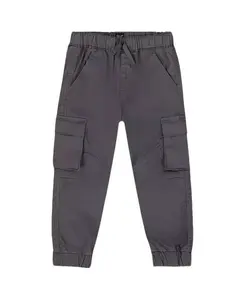 Детские спортивные брюки-карго из саржи для малышей Deux Par Deux, серый