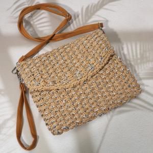 Металлическая плетеная клатч-сумка через плечо FASHNZFAB, серебряный