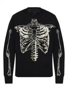 Свитер Skelli с круглым вырезом Allsaints, черный