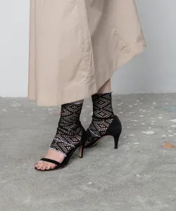 Носки-леггинсы с кружевной бретелькой Tricot, цвет 99Black