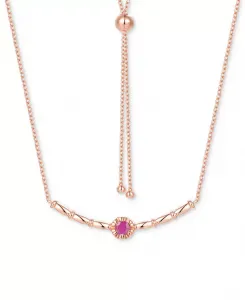 Ожерелье-Боло длиной 18 дюймов с полированным рубином (1/3 карата) из позолоченного стерлингового серебра (также с рубинами и сапфирами) Macy'S, ruby