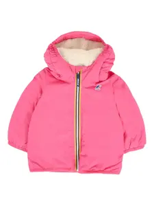 Стеганая куртка с капюшоном K Way Kids, розовый