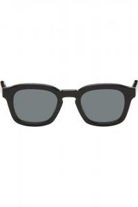 Солнцезащитные очки прямоугольной формы из ацетата Thom Browne, черный