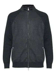 Куртка в рубчик на молнии Eleventy, серый