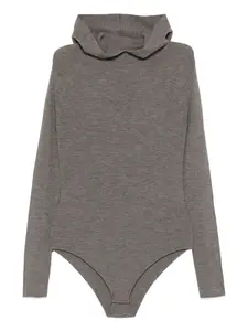Боди с капюшоном и ребристой текстурой P.A.R.O.S.H., серый