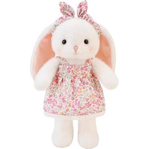 Милые разноцветные плюшевые куклы кролики высота 35см/45см Princess lovers, розовый