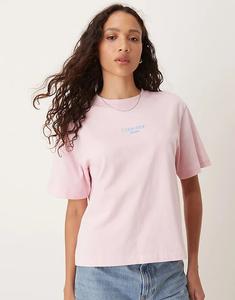 Футболка свободного кроя Calvin Klein Jeans в конфетно-розовом цвете