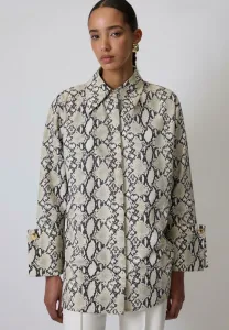 Блузка с широкими манжетами и пуговицами Touché Privé, Snake Pattern