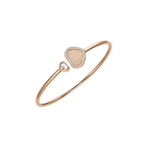 Браслет happy hearts golden hearts rush, этичное розовое золото, бриллианты джеймса бонда, ограниченная серия Chopard