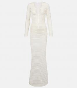 Прозрачное кружевное макси-платье Aya Muse, кремовый