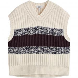 COS Топ-майка женская cream/burgundy