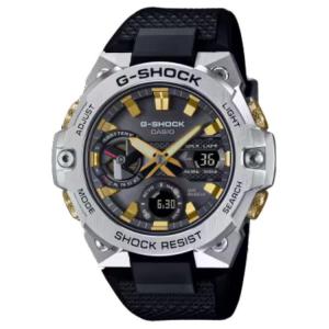 CASIO Часы GST B400 Collection Solar Quartz Movement Resin Strap Watch Men's Watch Black Dial, Black Dial