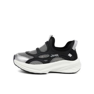 Износостойкие дышащие низкие кроссовки для бега для детей Jeep, черный/серый