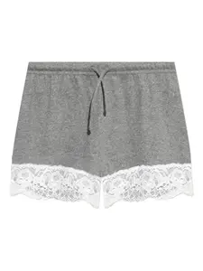 Мини-шорты с кружевной отделкой Vetements, серый