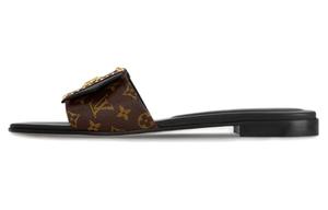LOUIS VUITTON Женские коричневые сандалии Slide