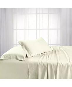 Комплект простыней из вискозы и хлопка с глубокими карманами 15 дюймов, Twin XL Egyptian Linens, слоновая кость