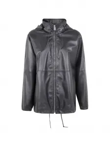 Кожаная куртка с капюшоном Jerome Liviana Conti, черный