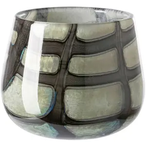 Настольная ваза Fink «MARLY», (1 шт.), декоративная ваза, ваза для цветов, фонарь, стеклянная ваза, светло-зеленый/черный