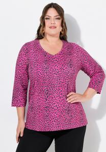 Топ Ulla Popken Long sleeved top, Pink