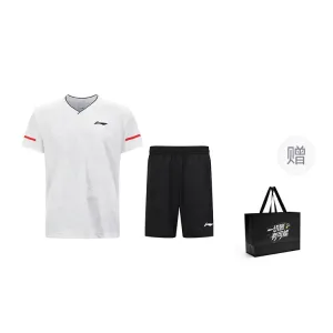 Серия бадминтон сет футболка для бадминтона унисекс LINING