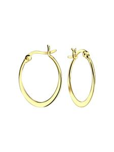 Alexander York Серьги-кольца French Lock из золота 925 пробы, комплект из двух золотых элементов