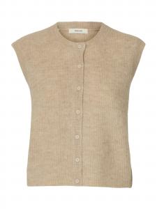 SELECTED Вязаный жилет 'SLFLulu' в песочном цвете