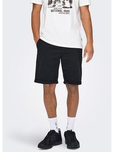 Тканевые шорты ONLY & SONS, черный